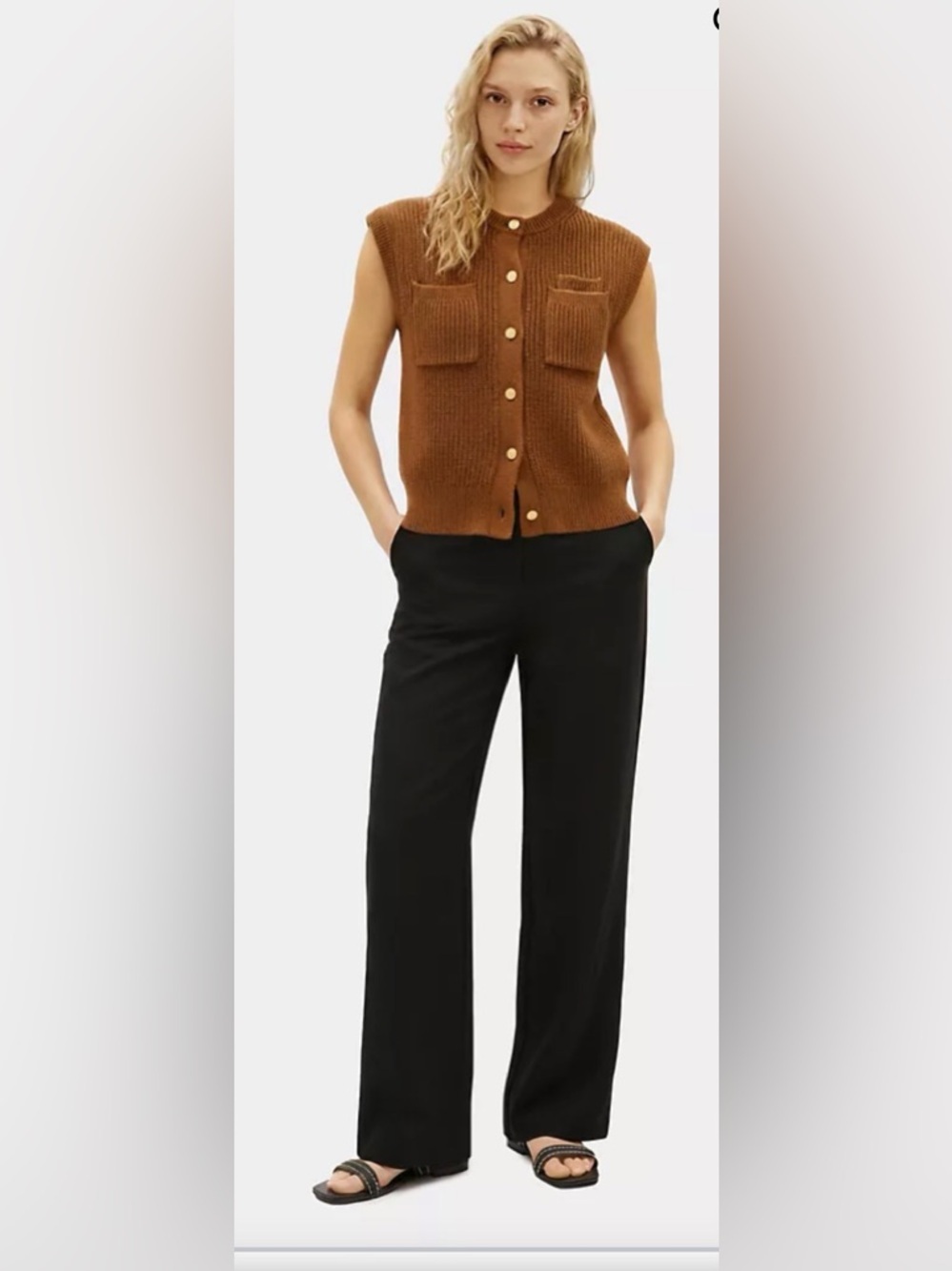 Tommy Hilfiger Woman’s Sleek Black Wide-Leg Pants, Size 14, NWT - Picture 1 of 7